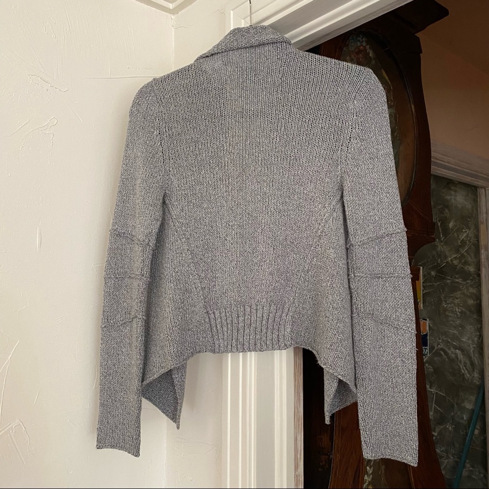 LUISA CERANO | Cardigan Sweater Open Front Metallic Yarn Knit. Cotton/Viscose - Picture 3 of 9